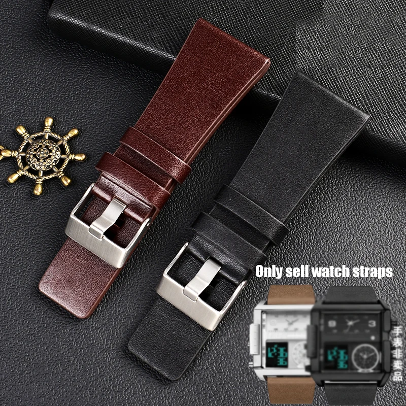 Genuine Leather Wrist Band for Diesel DZ7406 DZ7408 DZ4280 DZ4343 Watch Strap 22mm 24mm 26mm 28mm 30mm 32mm 34mm men\'s Bracelet