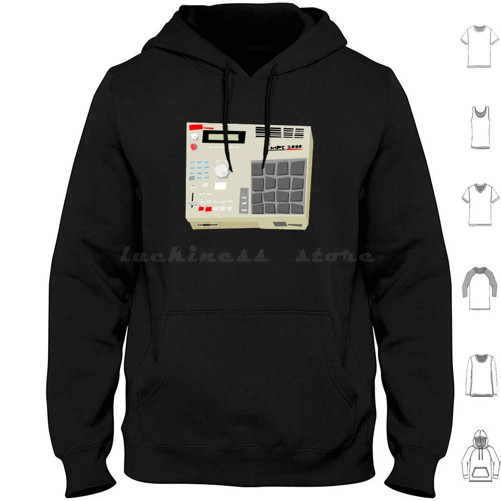 

Mpc2000 Hoodies Long Sleeve Akai Hiphop Music Rap Dance Sample Sampler Sequencer Studio Instrument Drums Drumming
