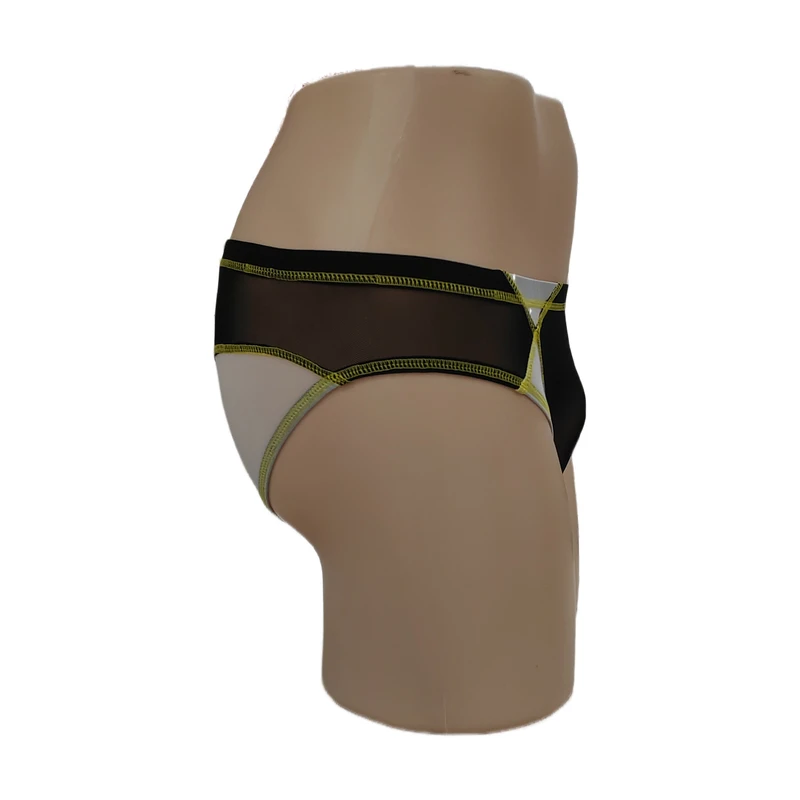 New Men's Triangle Underwear Color Contrast Patchwork Mesh Micro Transparent Sexy Fashion Couple Men's Triangle Underwear