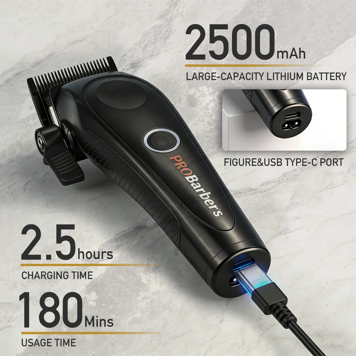 Четыре цвета, 5-скоростная регулировка, двигатель с угольной щеткой IPRO, высокоскоростной двигатель 7500 об/мин, 2500 мАч, фиксированная нержавеющая сталь 5CR13