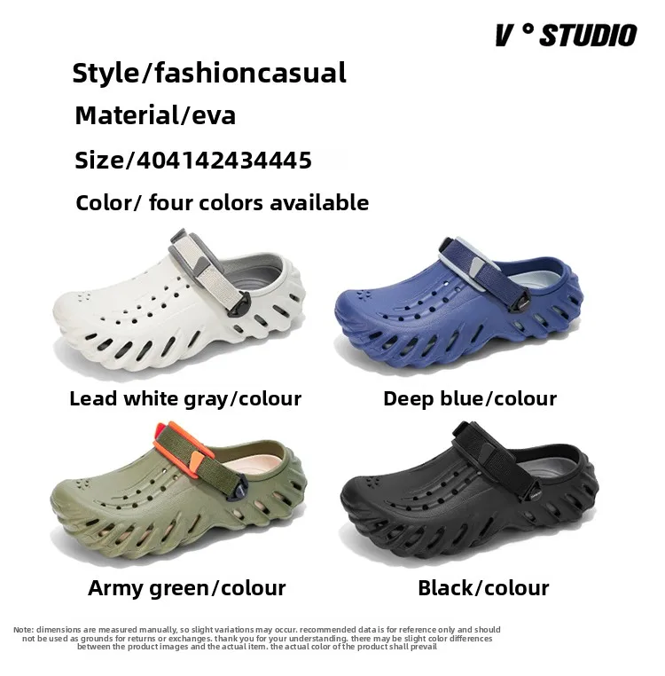 Marken-Herren-Slipper – Weiche und bequeme perforierte Outdoor-Schuhe, wasserdicht, höhenerhöhend, coole EVA-Fahrschuhe – Detail 4