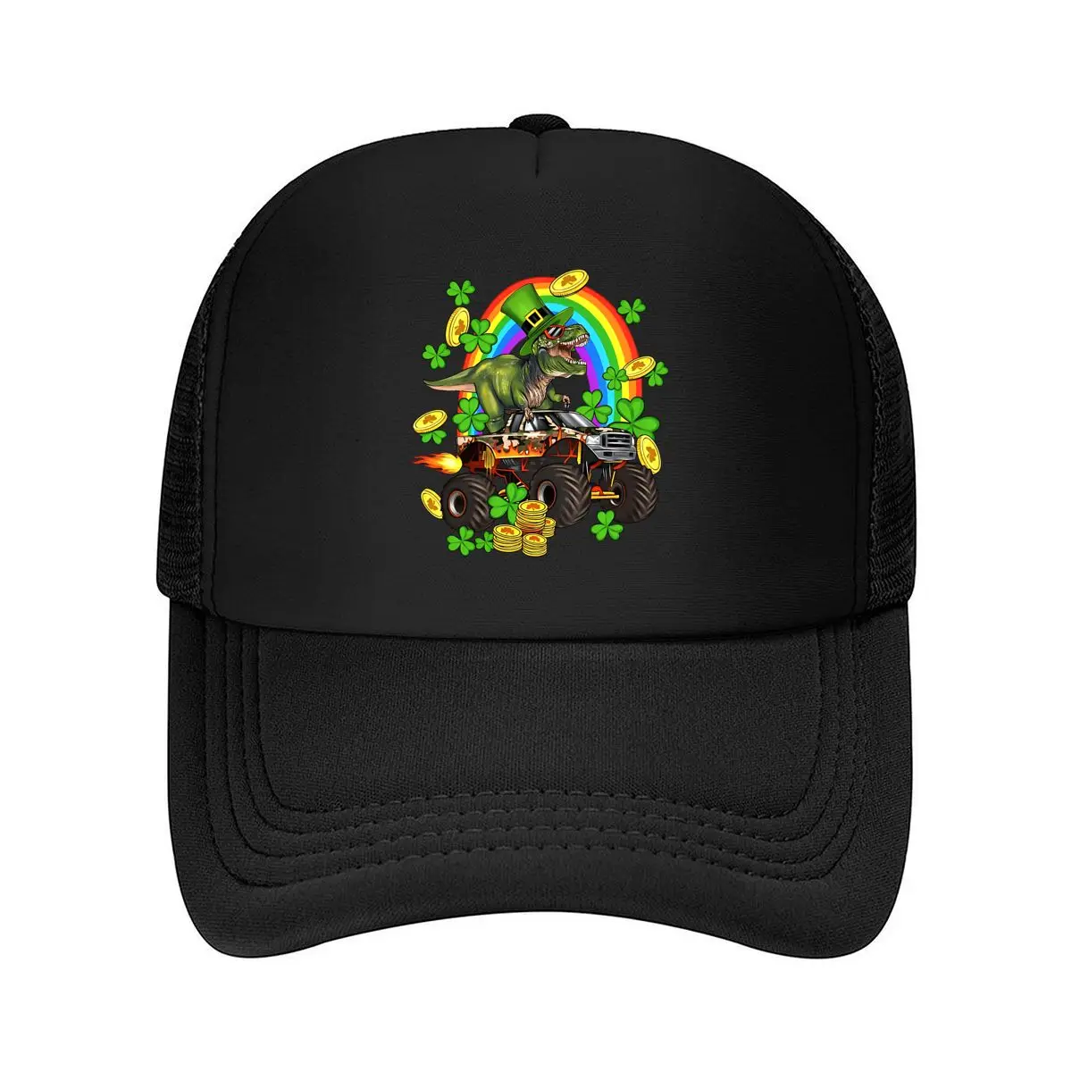 St Patrick’s Dinosaur Monster 2026 Mesh Baseball Cap