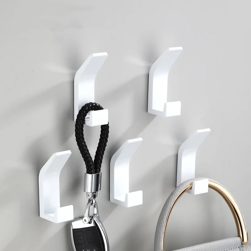 Doppio gancio nero bianco asciugamano multiuso Wall Organizer vestiti camera da letto accappatoio appendiabiti dietro la porta mensola Hardware