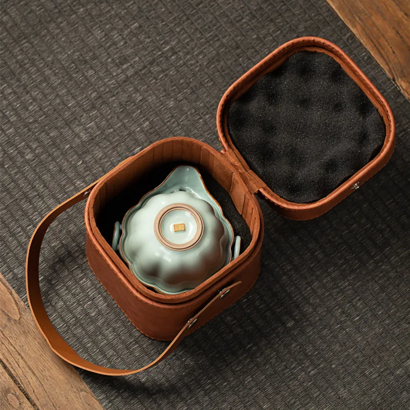 Travel Tea Set Quick Cup One Pot Outdoor Camping Portable High-End Ru Ware