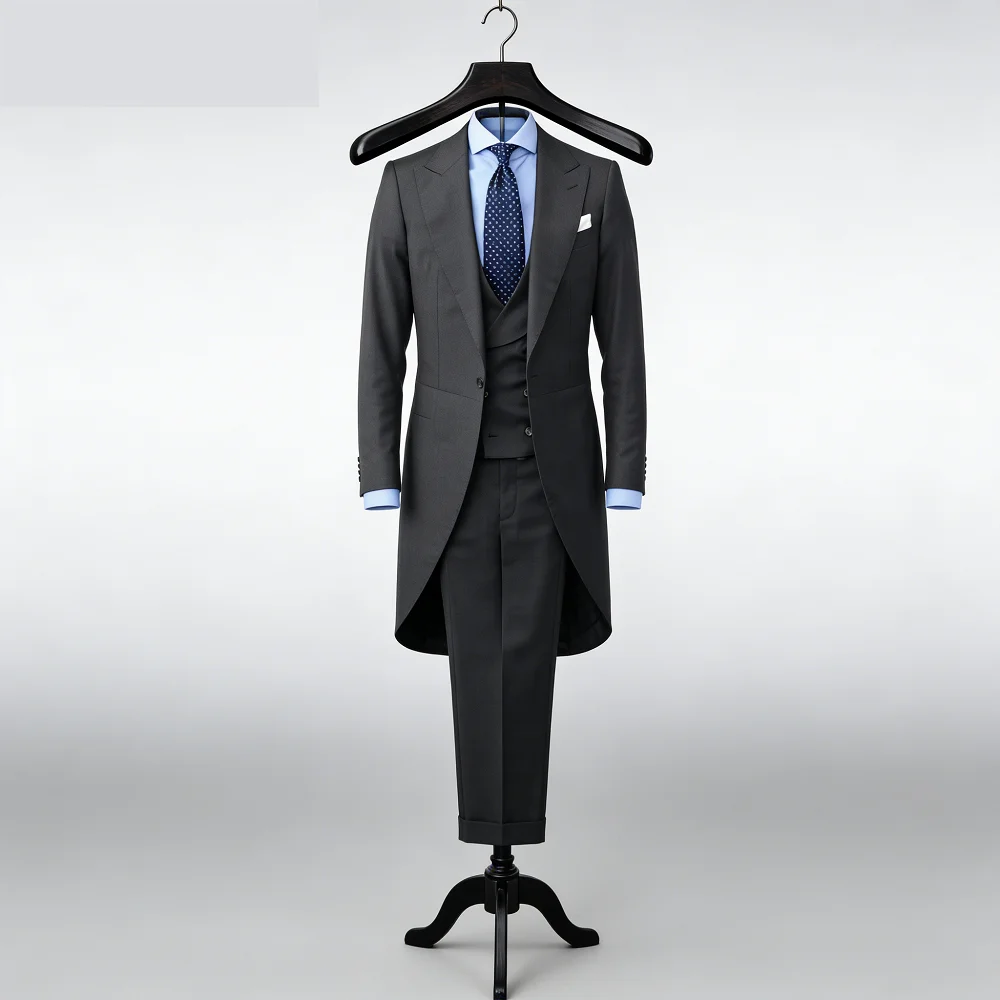 

Мужской костюм-тройка для свадьбы, однотонный смокинг для выпускного вечера, танцевальный костюм, комплект для торжественных мероприятий