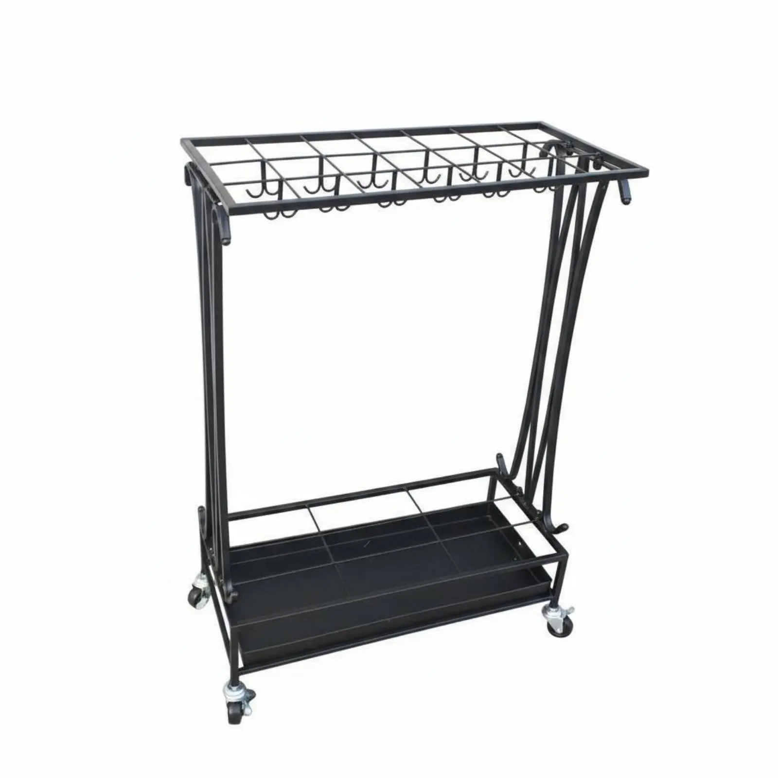 

Umbrella Storage Rack with Holders Space-Saving Design Clear Standing Umbrella Holder Clear Standing Entryway Organizer Anti