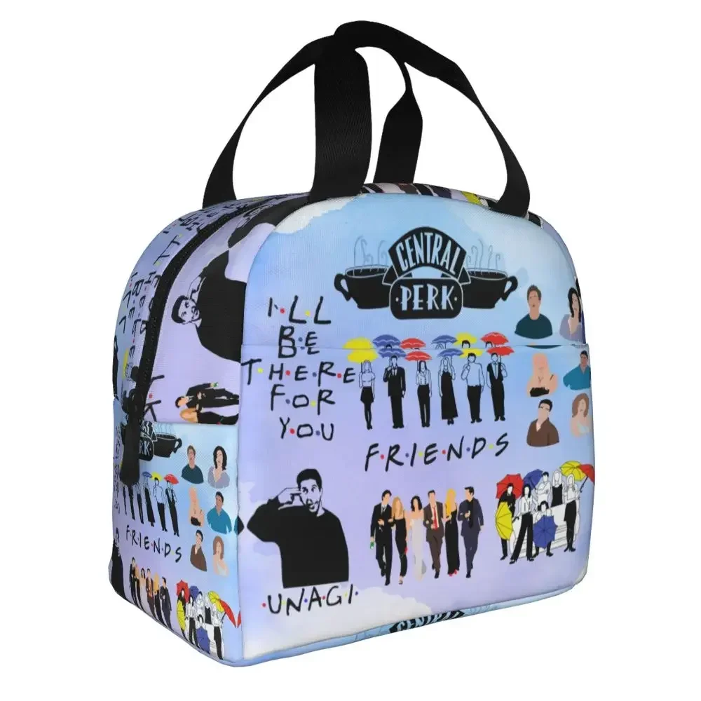 Friends TV Show Insulated Lunch Bag for Camping Travel Resuable Thermal Cooler Lunch Box Women Children Food Container Tote Bags