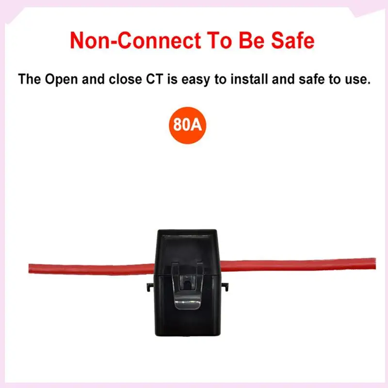 B24B 2X Tuya Smart Energy Meter Power Production Consumption Bidirectional Power Monitor 0.2-80A Support APP Control