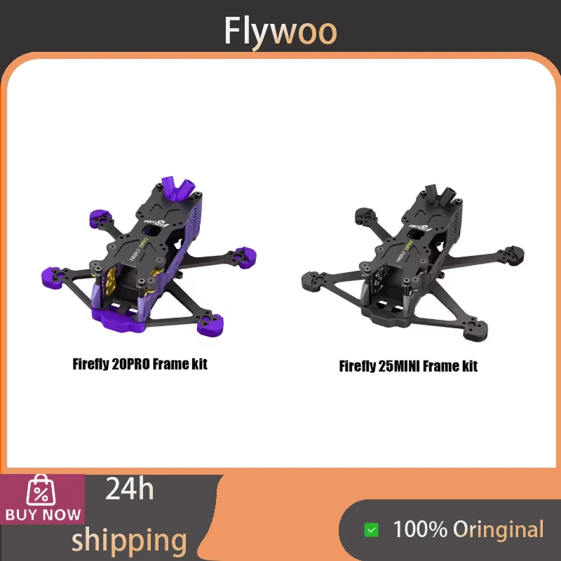 Flywoo Firefly 20PRO & 25 Mini Carbon Fiber Frame Kit with Complete Spare Parts, DIY Micro FPV Racing Drone Repair Accessories