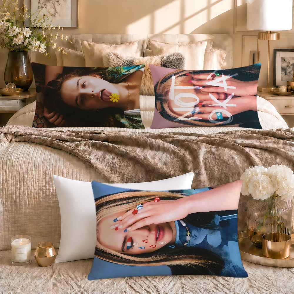 Fotografia 3: Capa de Almofada Retangular Macia Z-Zoey Deutch para Sofá, Decoração de Sala de Estar, Dormitório, Cabeceira, Presente