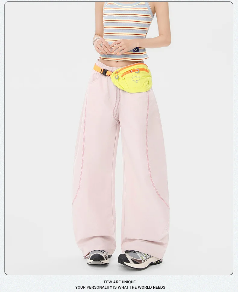 New Spring Autumn Windproof Water-Repellent Wide-Leg Slim Scimitar Pants For Men Women Quick-Drying Workwear Hiking Pants