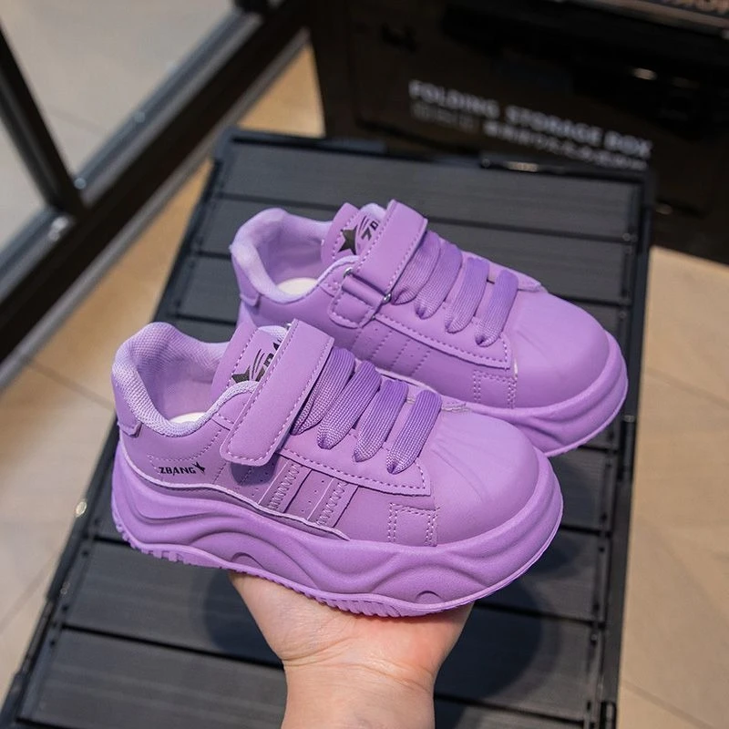 Girls Spring 2026 New Kids Comfortable Leather Casual Sneakers Kids Sports Shoes Fashion Toddler Girl Sneakers