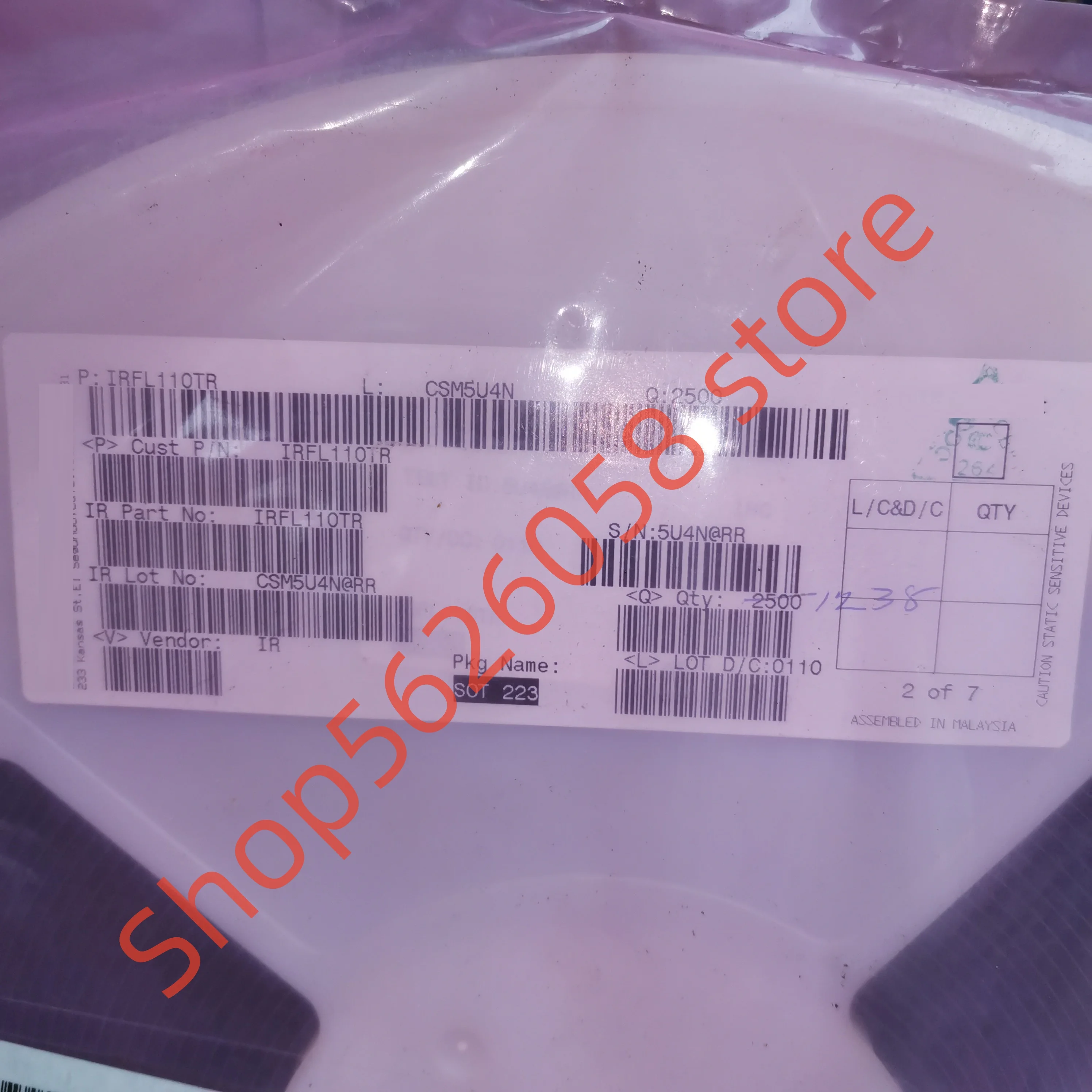 

IRFL110TR SOT223 10 шт./лот оригинальный и аутентичный, бесплатная доставка