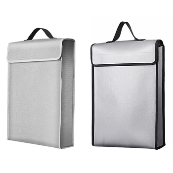 Portadocumenti portatile a prova di fuoco portadocumenti borsa per la sicurezza dell'ufficio domestico cartella per File resistente al fuoco e all'acqua archiviazione sicura 380*305*70mm