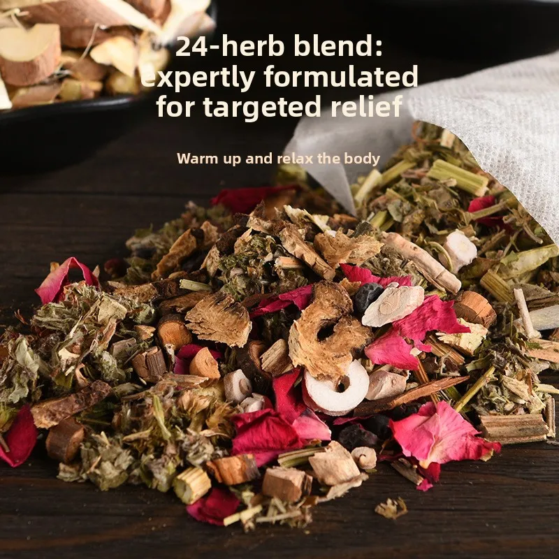 30×30g Yunnan Herbal Foot Bath Sachets - 24-Herb Formula, Sleep Support & Body Warming, Daily Home Spa