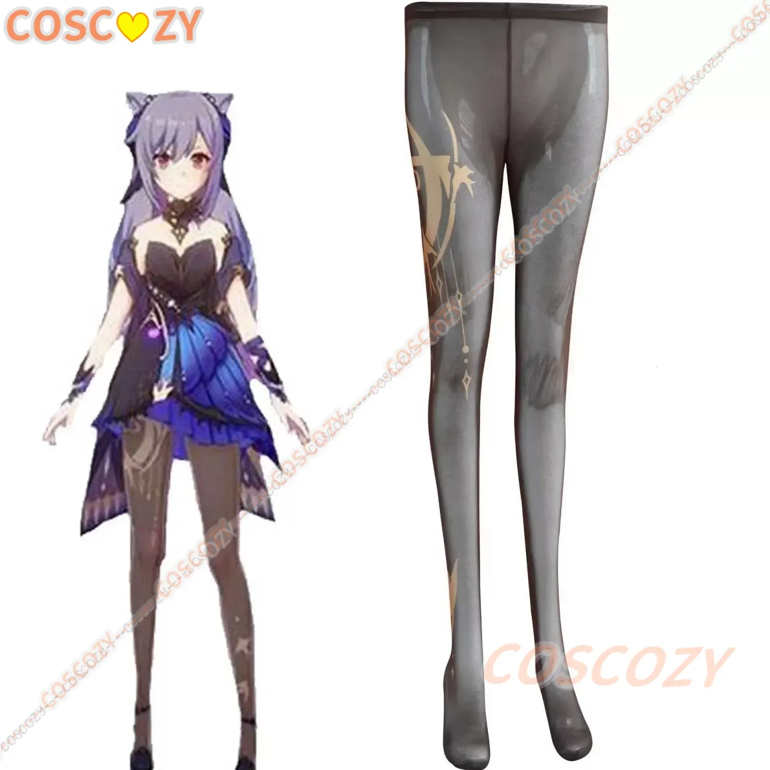 Genshin Impact calze Cosplay Venti Yun Jin Keqing Raiden Shogun Ganyu calza Sexy accessori per costumi di Halloween collant