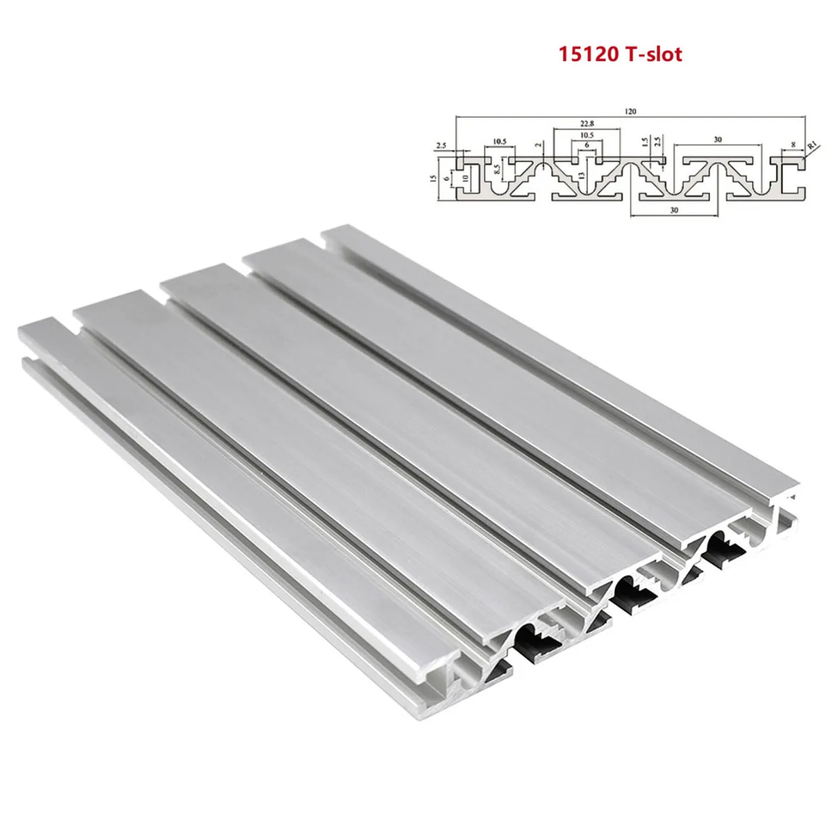 1PC 4080 15180 15120 Aluminum Profile 200 300 500 600 800 1000mm Linear Rail Extrusion Eu Standard Anodized For CNC 3D Printer