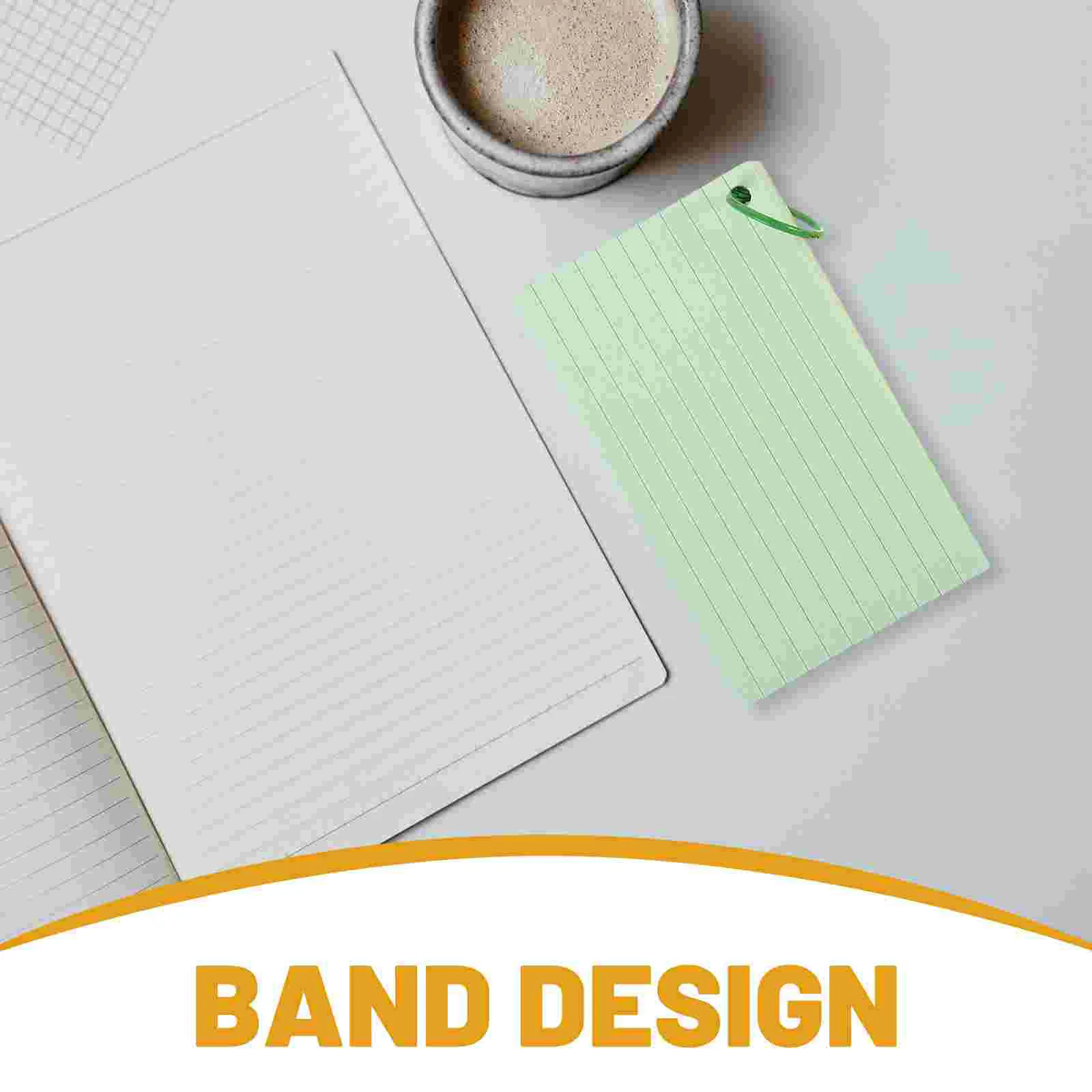 Loose-leaf Book Index Cards with Ring Flash for Office Punch Hole Blank Words Flashcards Paper Binder