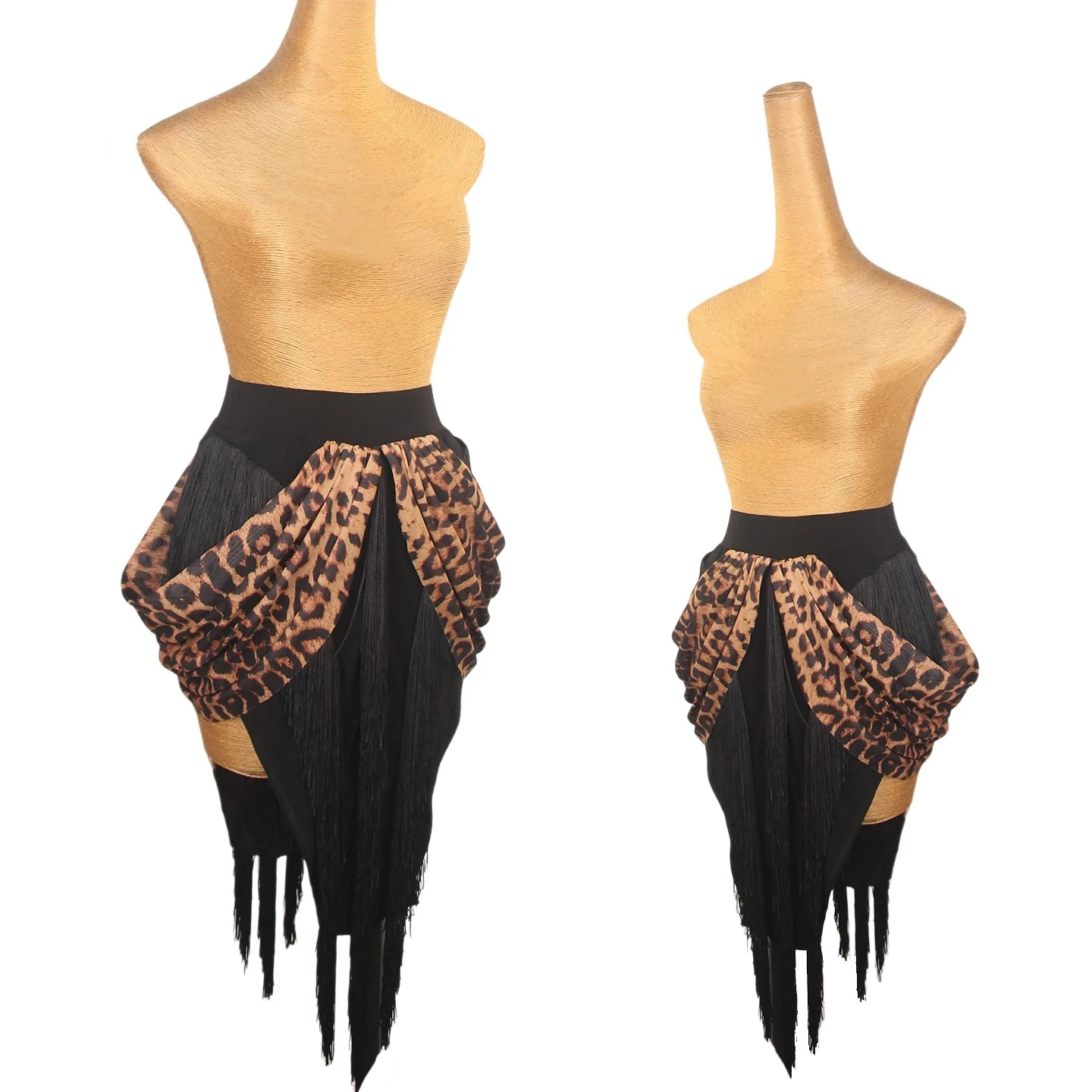Latin Dance Rock Frauen Cha Cha Rumba Samba Dance Performance Kleidung Erwachsene Latin Dance Praxis Kleidung Leopard Rock DNV24775