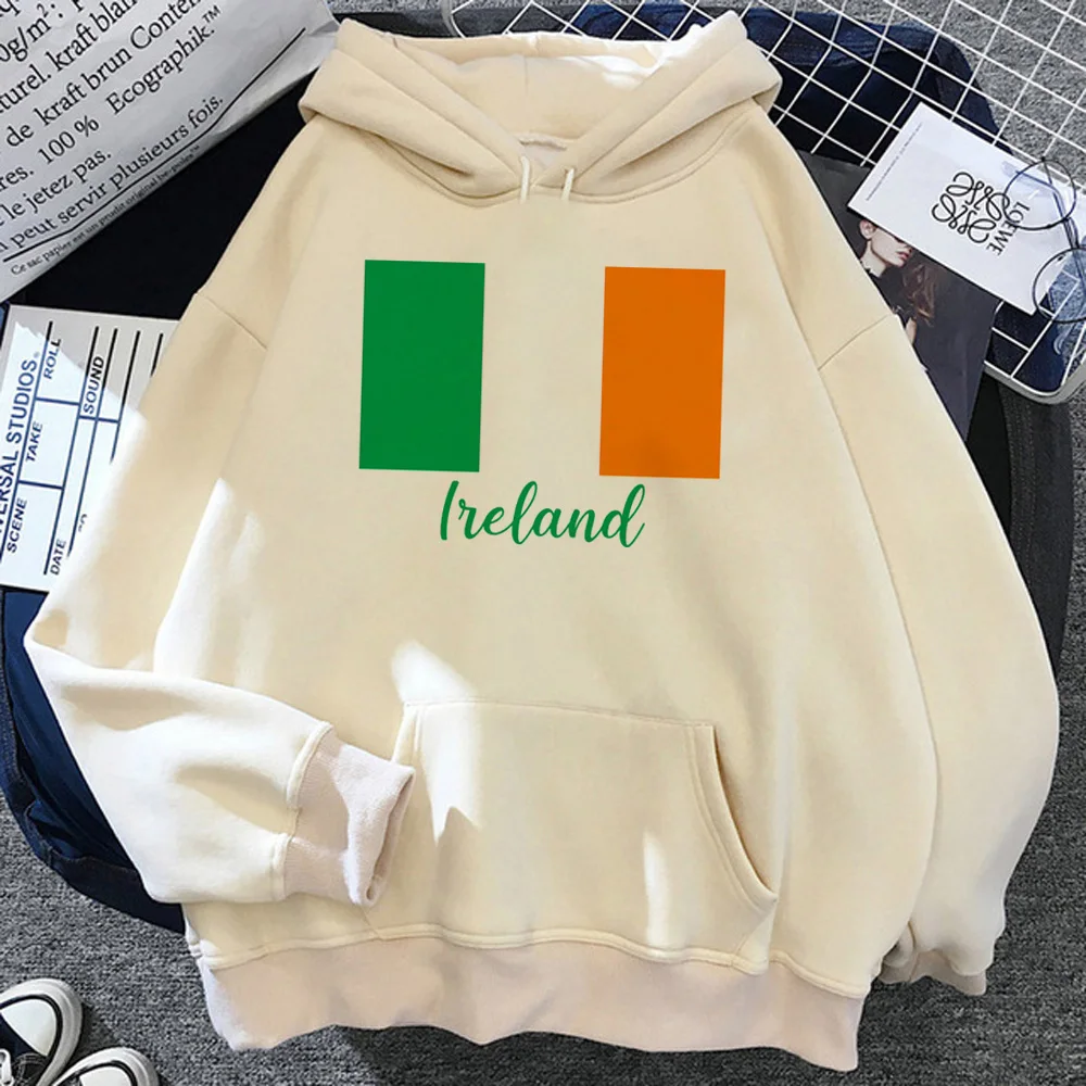 Ireland hoodies women y2k aesthetic long sleeve top vintage Winter  Hooded Shirt Hood female 90s clothing