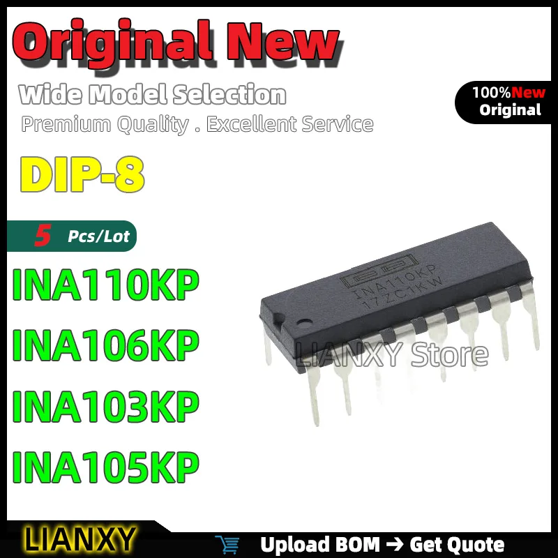 

5 шт. DIP-8 INA110KP INA106KP INA103KP INA105KP Дифференциальный усилитель Новый оригинальный