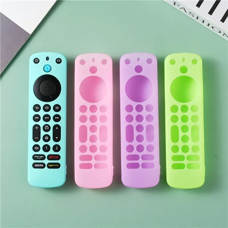 

Silicone Cover for Alexa Voice Remote Pro Remote Control Anti-Slipping Cover Lightweight Bumpers Drop Glowing Guard