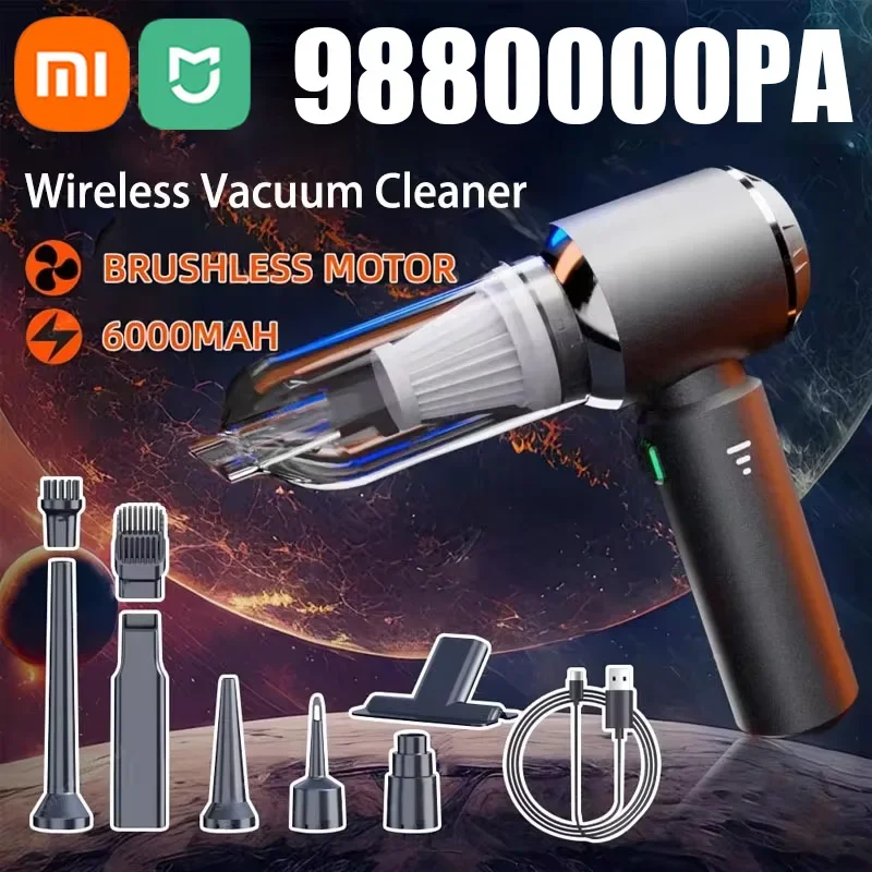 XIAOMI MIJIA 9880000PA Car Vacuum Cleaner Wireless Mini Handheld Strong Suction Clean Machine Portable Vacuum Clean For Car Home