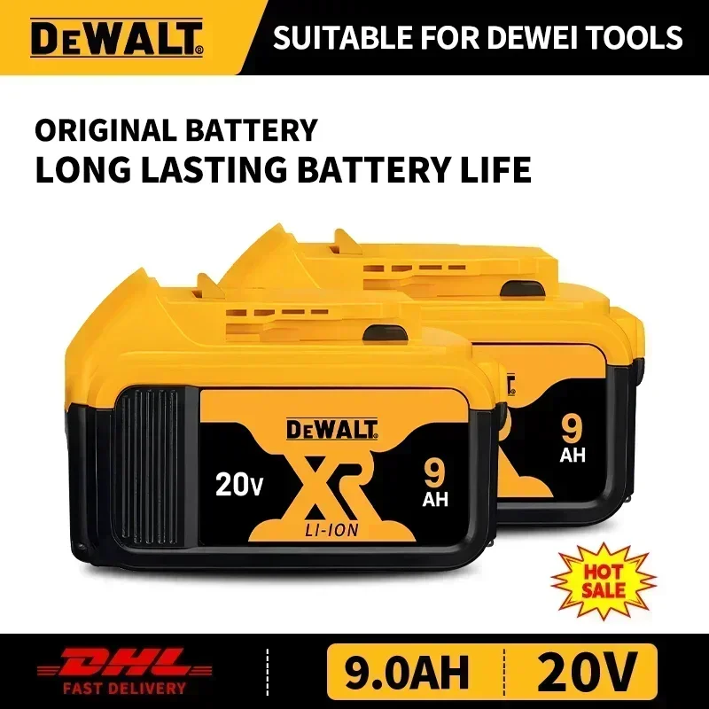 Original DEWALT battery, 20V, 2.0-9.0AH, rechargeable lithium-ion battery, DCB115, DCB118,  DEWALT tool battery+charger