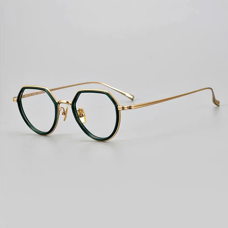 

High Quality Pure Titanium Retro Round Eyeglass Frame Women Optical Myopia Prescription Glasses Classic Full Ring Men Eyeglasses