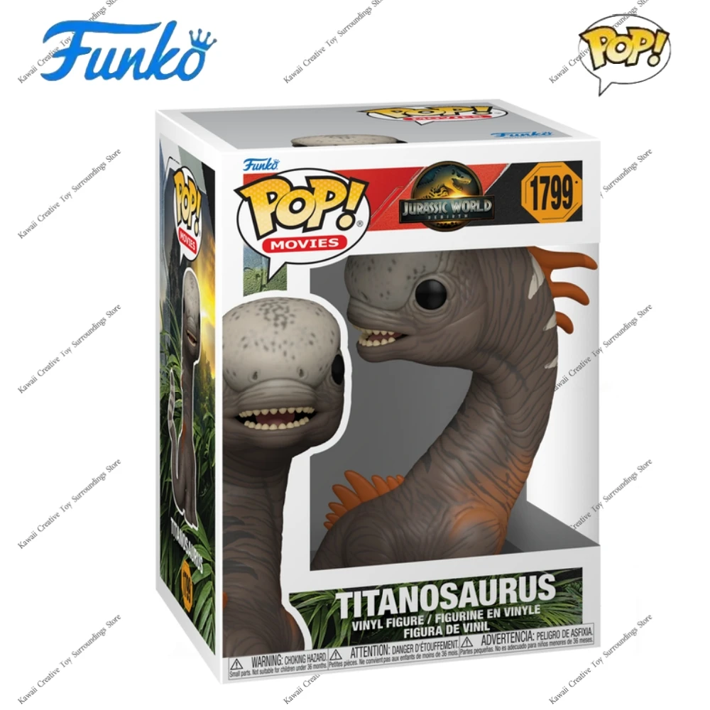 

Фигурки Титанозавра 1799 Funko Pop, мир Юрского периода 4, динозавр, 5,1 дюйма, виниловая фигурка, Коллекционная ограниченная серия, модель игрушки в подарок