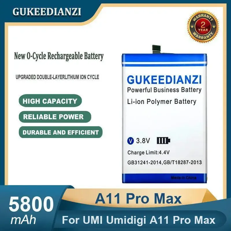 

High Capacity 5800mAh A11 Pro Max Mobile Phone Battery For UMI Umidigi A11 Pro Max