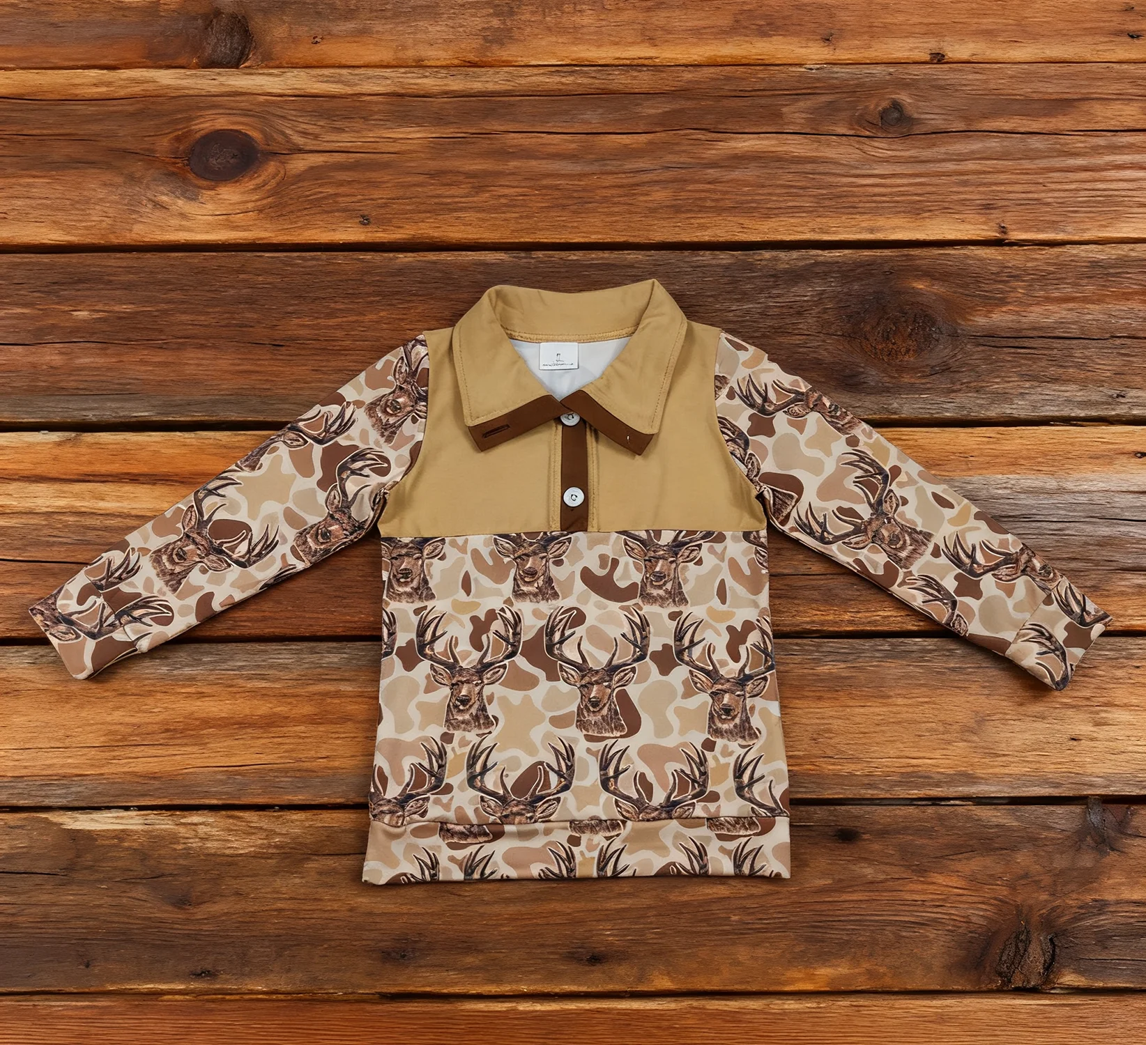 

Z1027-04 BT1338 Kids Fall Clothing Long Sleeve Camouflage Print Shirt Baby Boys Top