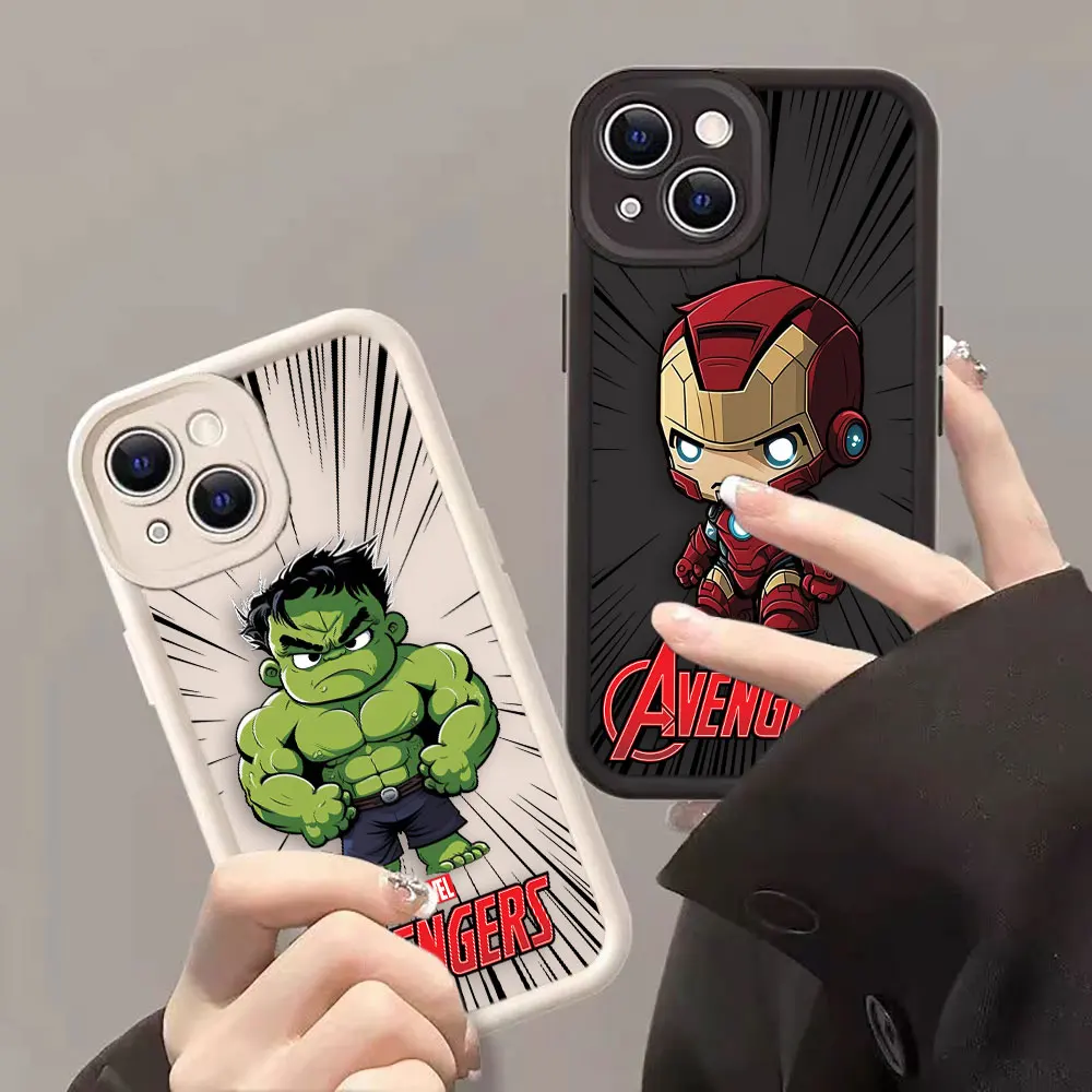 

Marvel Deadpool Iron Man Hulk Phone Case For iPhone 15 14 13 12 11 16 XS Max X XR SE 7 8 6S Plus Soft Silicone Case Funda Shell