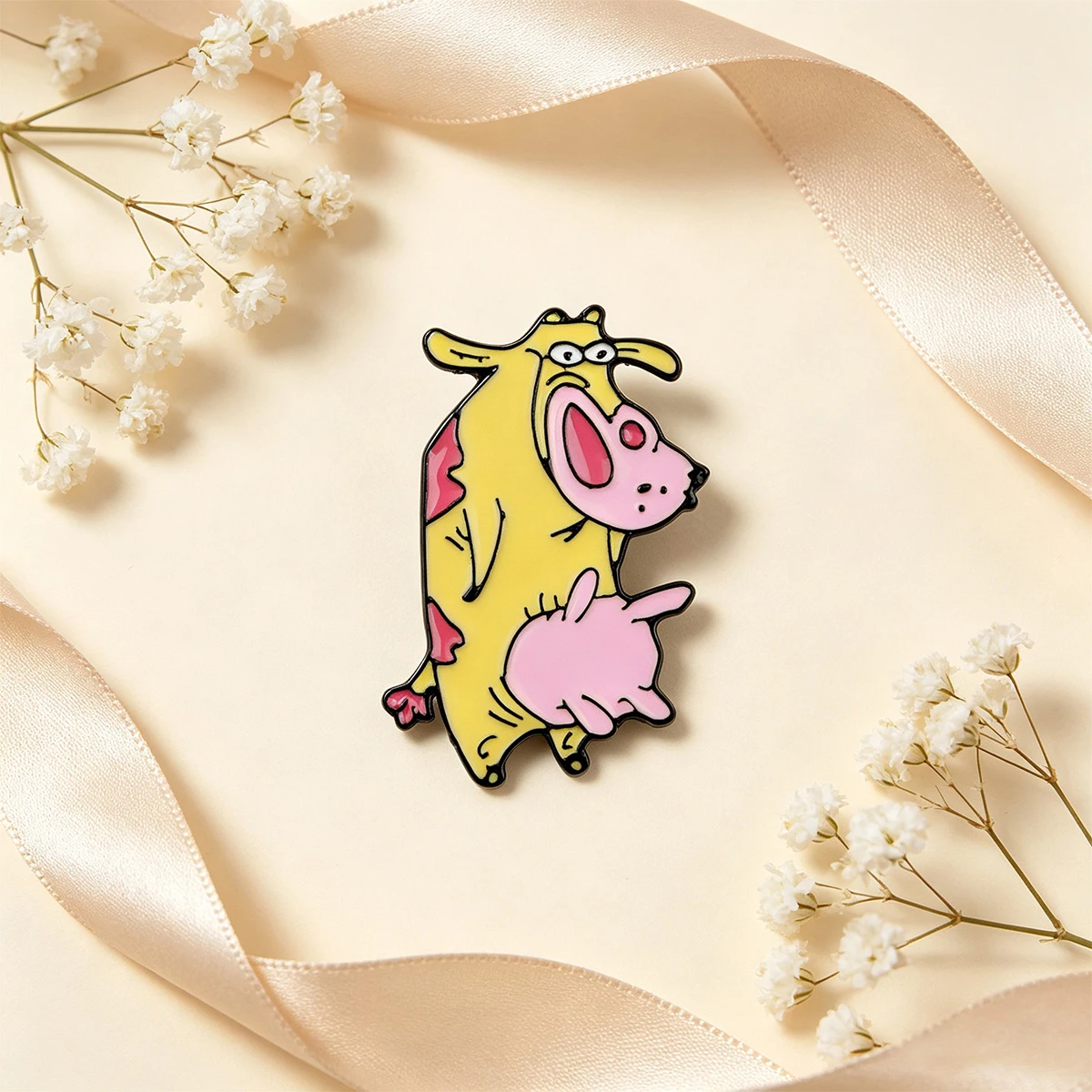 Chicken and Cow Enamel Pins Cartoon Brooches Badge Lapel Pin For Backpack Clothes Accessories Fashion Jewelry Birthday Gifts view 6