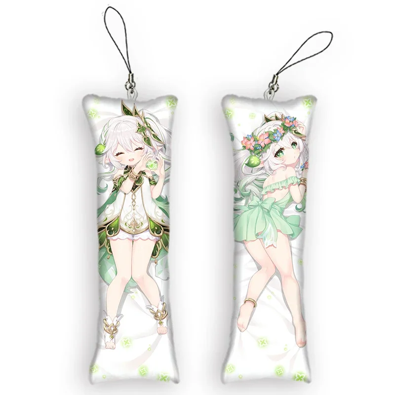 

Genshin Impact Nahida Mini Dakimakura Rebecca Keychain Cute Anime Key Chain Small Pillow Decor Pendant Otaku Backpack Pendants