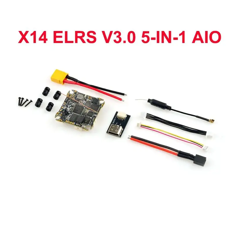 Контроллер полета Happymodel X14 ELRS STM32G473 MCU 5,8 ГГц 48-канальный гироскоп CM42688P с камерой 1200TVL для дрона 75 мм 85 мм 2S