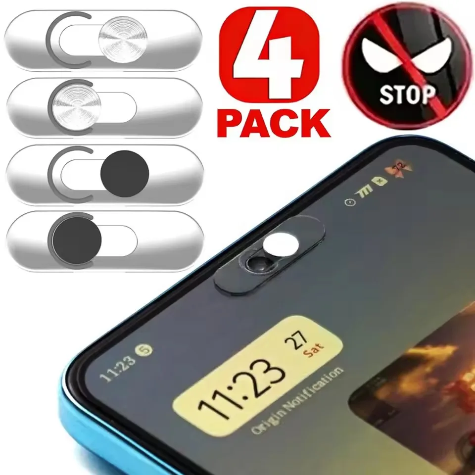 1/2Pcs Clear Metal Camera Privacy Protection Cover for Samsung iPad Phone Laptop Ultra-Thin Webcam Lens Antispy Privacy Sticker