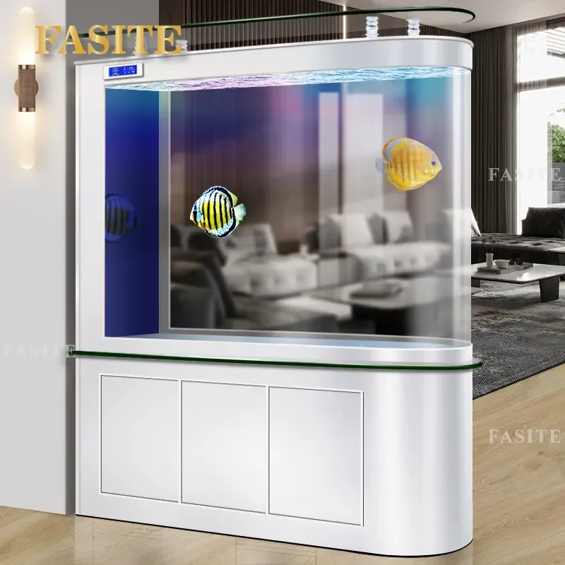 For Medium Large Aquarium Bullet Bottom Filter Water Free Living Room Home Screen Partition Entrance Fish Tank New Model