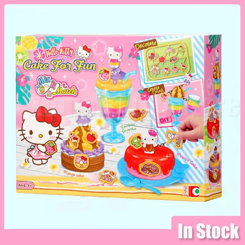 

Sanrio Toy Hello Kitty Toy Delicious Cake Diy Toys Playing House Mix And Match Фигурка Имитация Кухонная Игрушка Еда Магазин Подарок