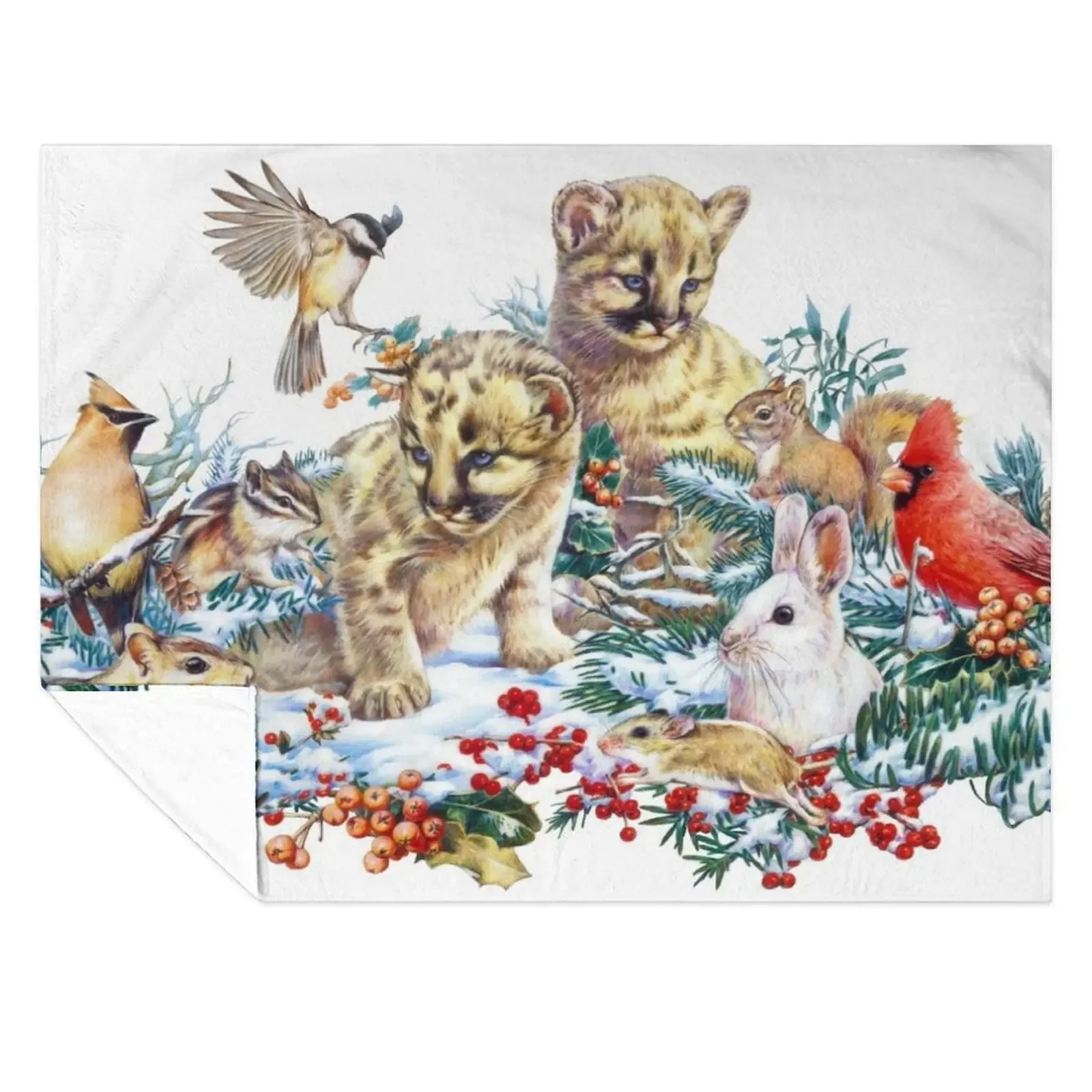 

Winter Critters Throw Blanket Luxury Throw Thins Decorative Sofas warm for winter Blankets