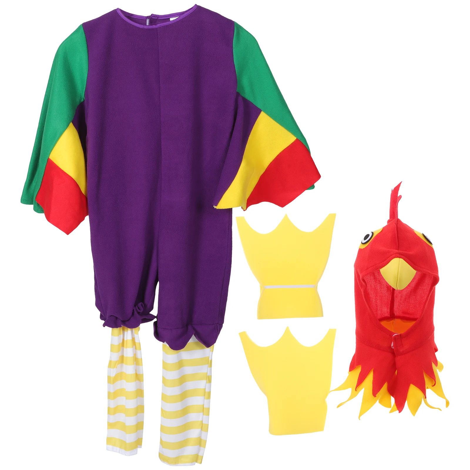 

1 Set Kids Chick Costume Halloween Jumpsuit Party Outfit Cosplay Dress Up Romper For Children Halloween Party Role Play Fancy