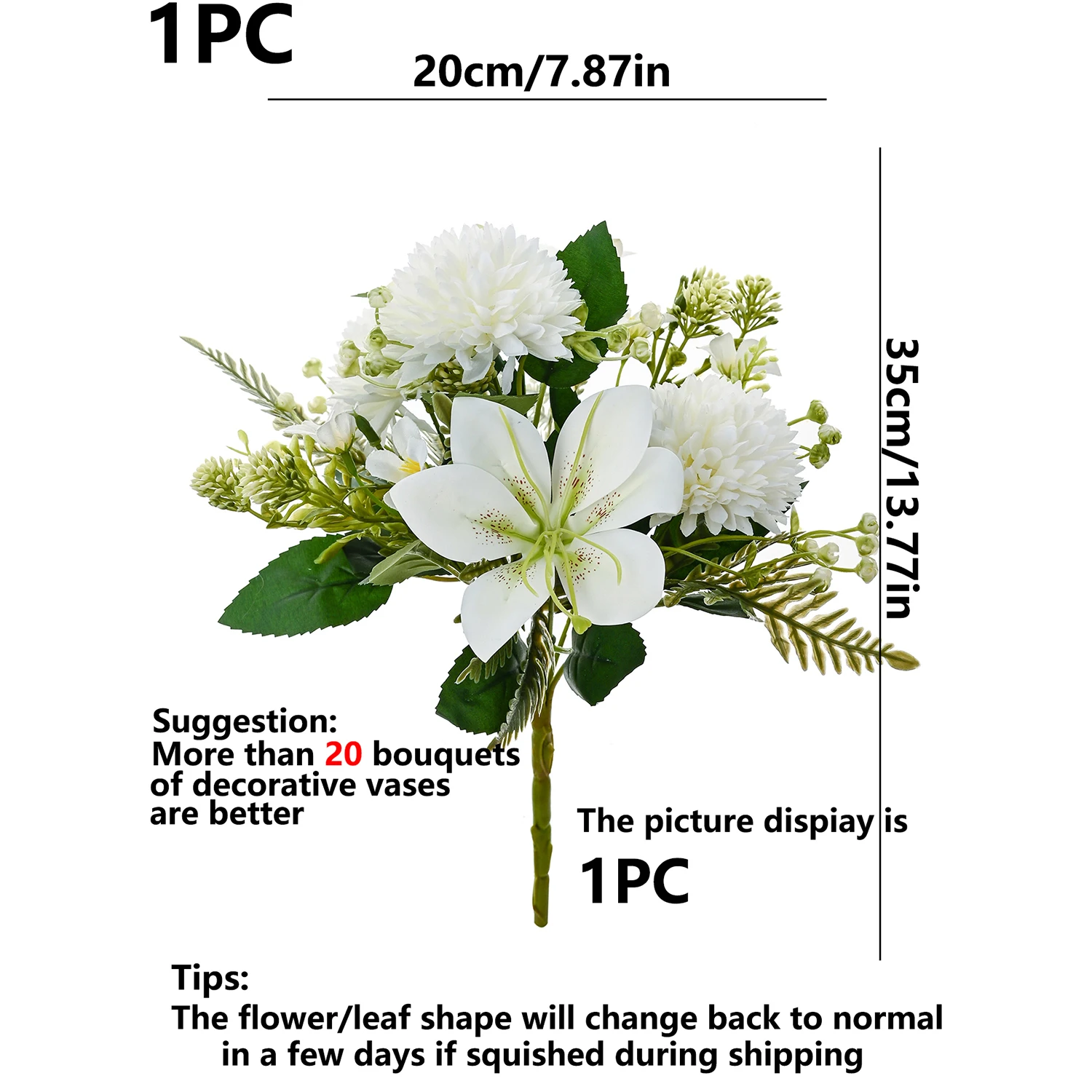 Künstliche Blumen, Seidenlilien, für Zuhause, Zimmer, Tisch, Hochzeitskranz, Brautsträuße, Dekoration, Festival, Außenbereich, Garten, Vasen, DIY-Geschenke – Detail 7