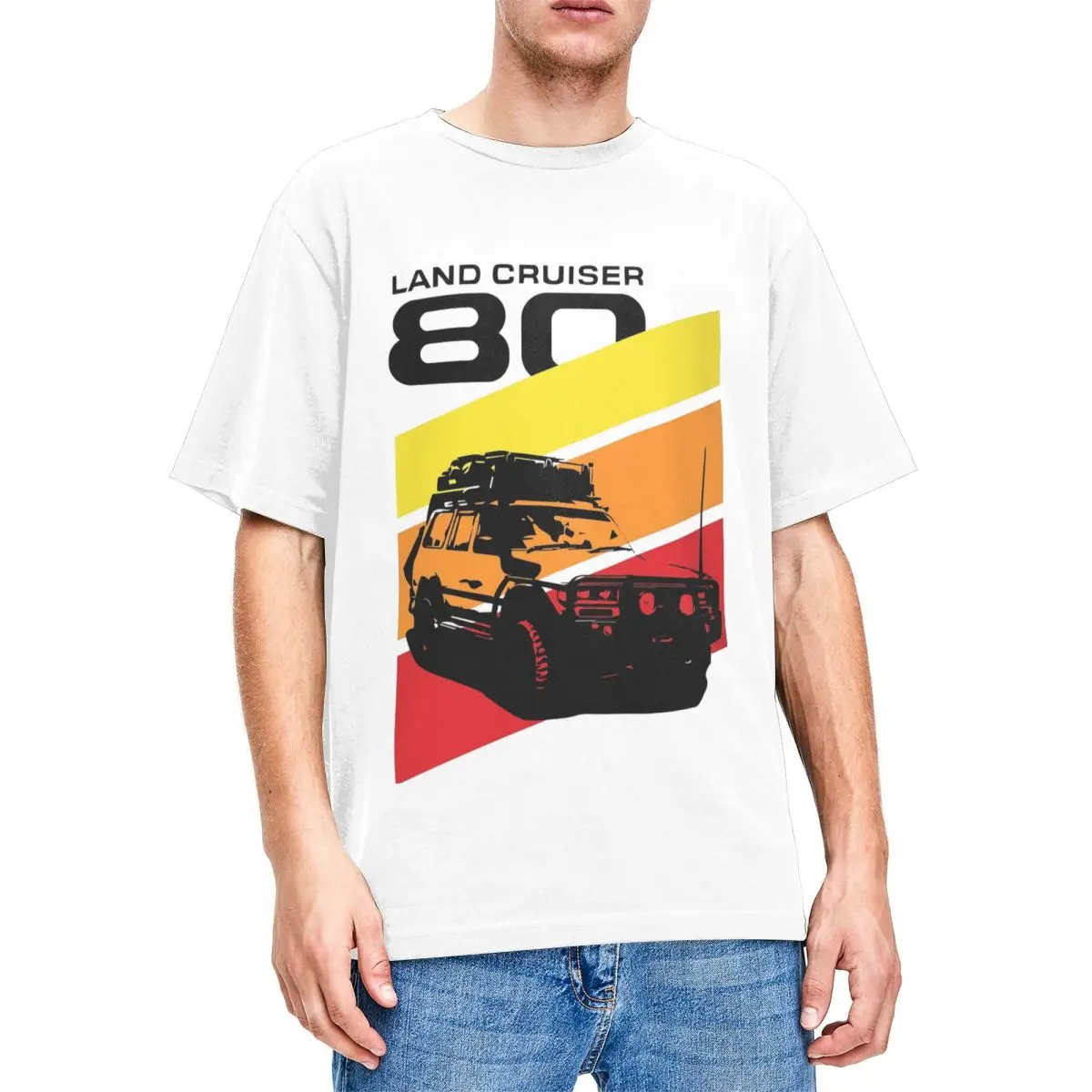 Overlanding Fj 80 Series Landcruiser T Shirt Accessories Men Cotton Land Cruiser FJ80 Off Road Tee Shirt Short Sleeve Clothing