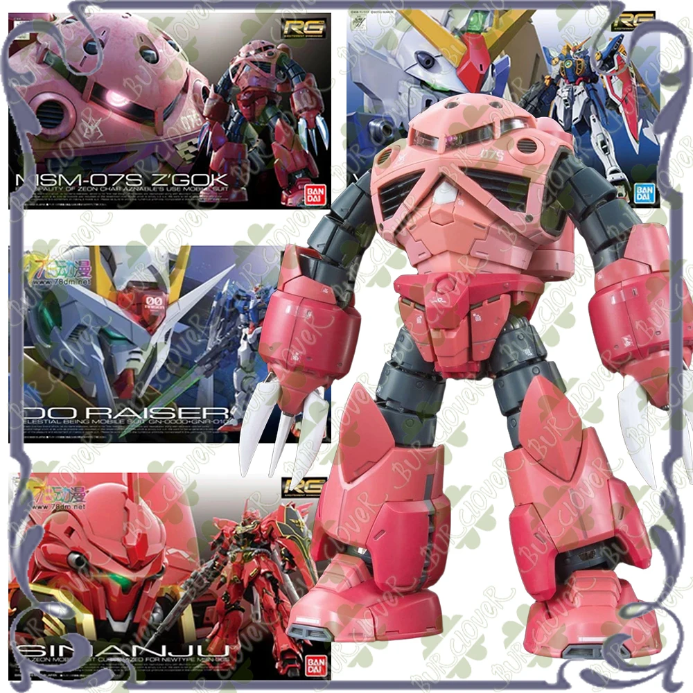 

Bandai Original GUNDAM RG Series SHINING MSN-O4 SAZABI ZAKUAnime Action Figure Assembly Model Toys Collectible Model Ornaments
