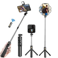 Roreta Wireless Tripod Stand Selfie Stick with Light Bluetooth Remote Control Extendable for iPhone Cellphone Tiktok Live Stream