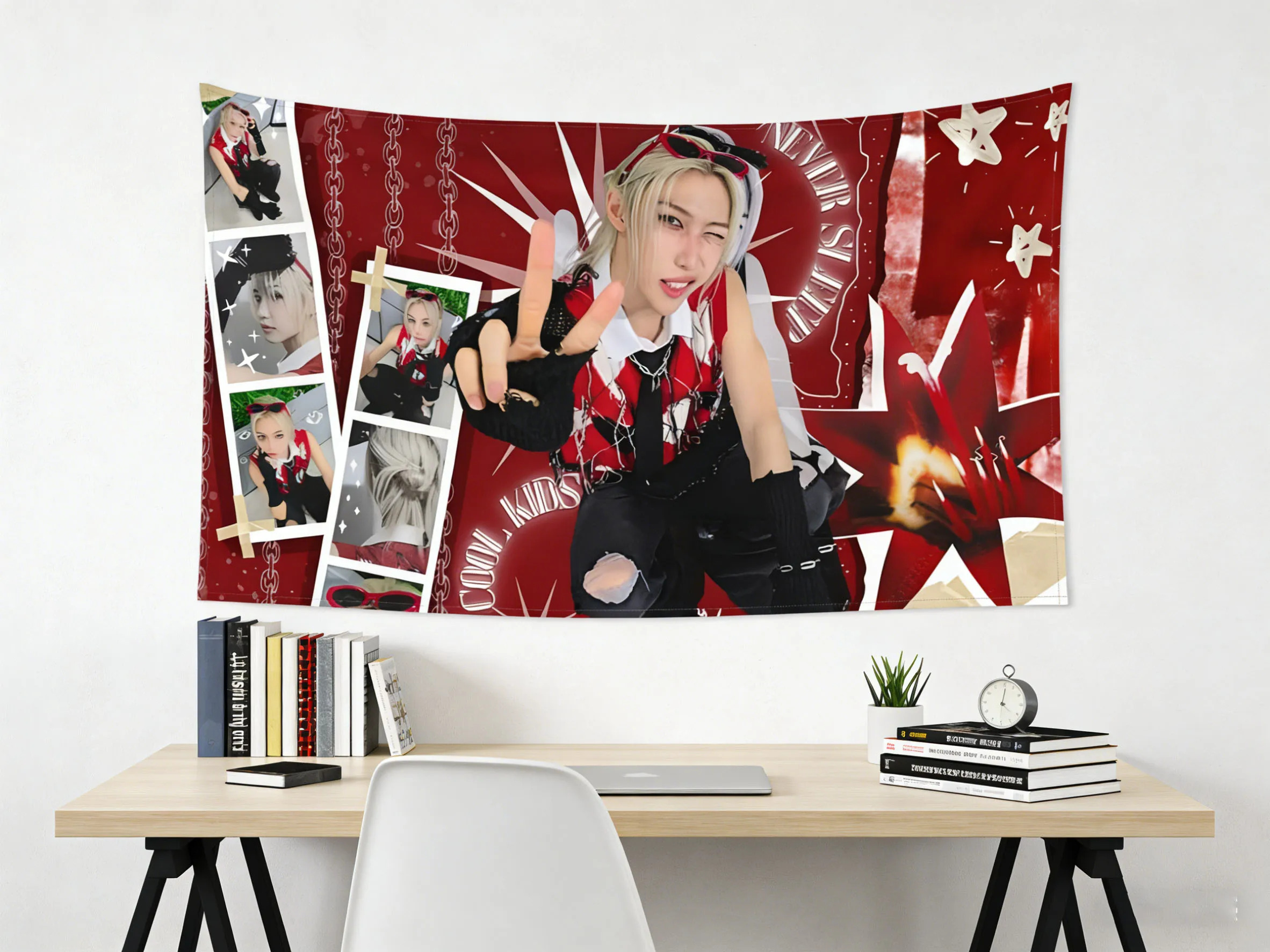 1 Stück exquisiter Fotohintergrund-Wandteppich im Felix-Stil, geeignet für Konzerte, Schlafzimmer, Wohnheime, perfekte Geschenke für den Schulanfang