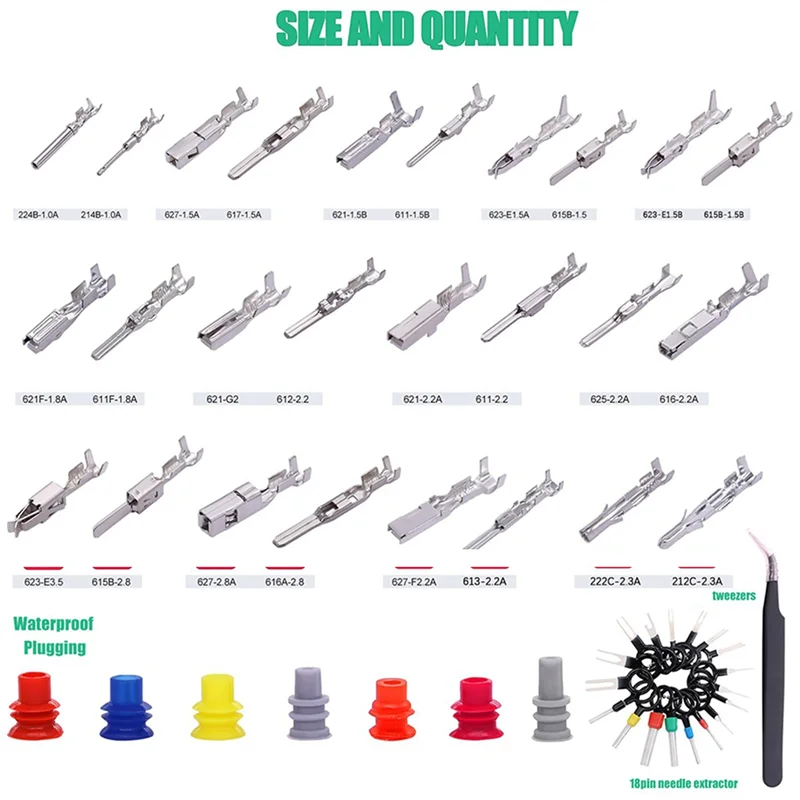 

1070PCS 26Type Pins Connector Kit,Car Electrical Wire Connector Pins Terminal 1-3.5Mm Automotive Pin Connectors