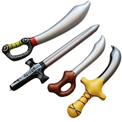 10 Pcs Inflatable Pirate Swords Halloween Toy Sword Party Birthday Inflated Knife for Swimming Pool Cosplay Stage Props