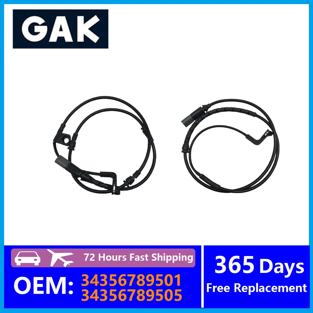 1SET 34356789501 34356789505 GAK Front Rear Axle Brake Pad Wear Sensor Accessories For BMW E70 E71 E72 X5 X6 Replacement Parts
