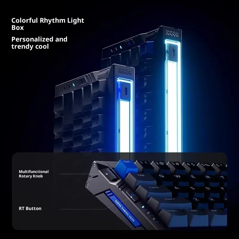 

MCHOSE Ace 68 Turbo Magnetic Switch Keyboard 16K Aluminium Alloy 0.001mm E-sports Keyboard Ergonomics Low Delay Gamer Keyboards